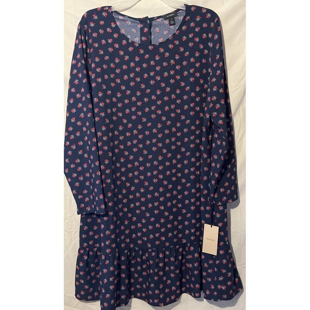 Halogen By Nordstrom Ladies Navy Dress 1XL With Great Design